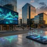 Digitales Marketing und physische Plakatwerbung für Fintech-Startups